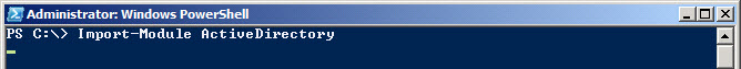 Import-Module ActiveDirectory
